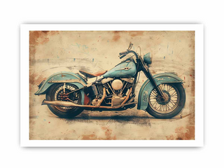 Vintage-style motorcycle on a textured background
