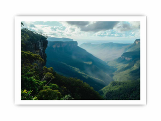 Scenic view of a mountainous landscape with greenery and a partly cloudy sky.